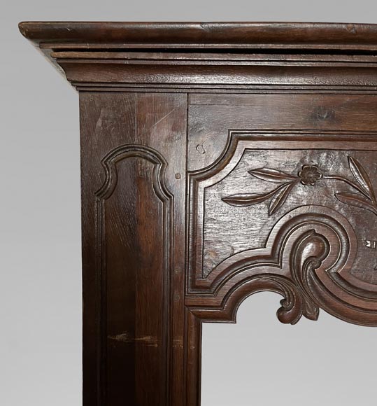 Imposante cheminée en chêne de style Louis XV Imposante cheminée en chêne de style Louis XV-5