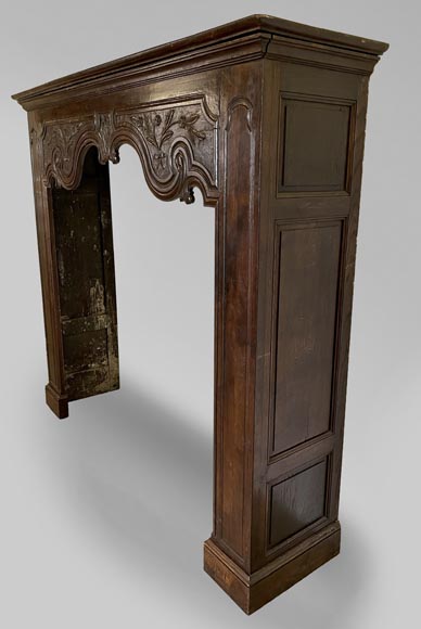 Imposante cheminée en chêne de style Louis XV Imposante cheminée en chêne de style Louis XV-7