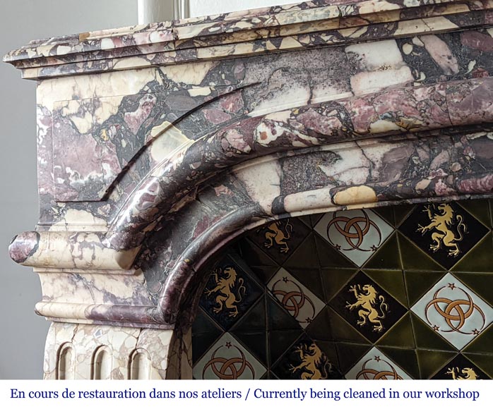 Cheminée de style Régence en marbre Fleur de Pêcher Cheminée de style Régence en marbre Fleur de Pêcher-4