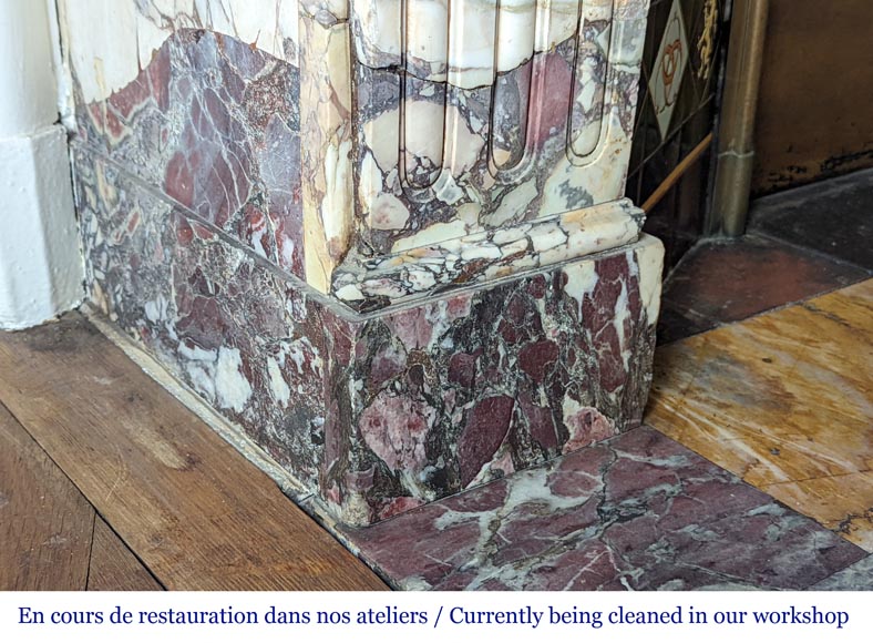 Cheminée de style Régence en marbre Fleur de Pêcher Cheminée de style Régence en marbre Fleur de Pêcher-5