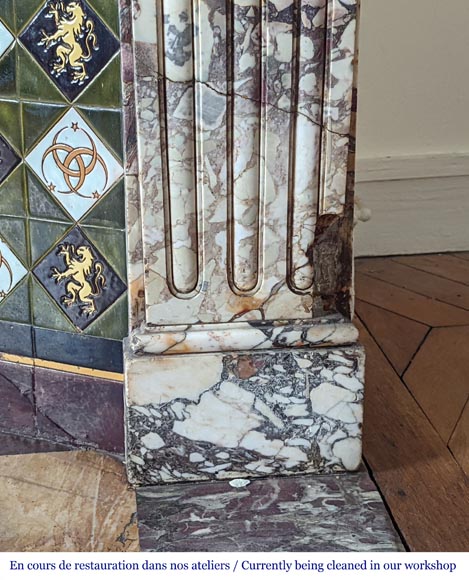 Cheminée de style Régence en marbre Fleur de Pêcher Cheminée de style Régence en marbre Fleur de Pêcher-8