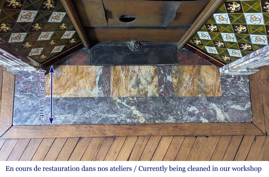 Cheminée de style Régence en marbre Fleur de Pêcher Cheminée de style Régence en marbre Fleur de Pêcher-9