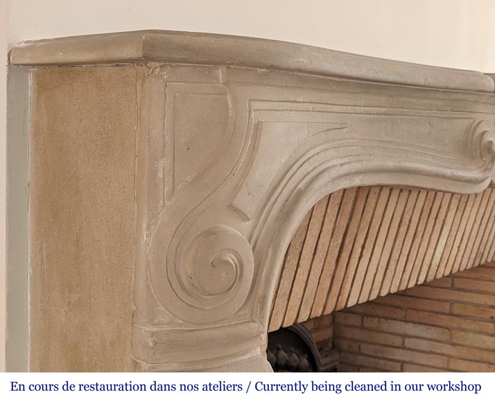 Grande cheminée de style Louis XV en pierre Grande cheminée de style Louis XV en pierre-4