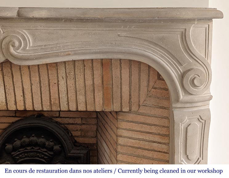 Grande cheminée de style Louis XV en pierre Grande cheminée de style Louis XV en pierre-7
