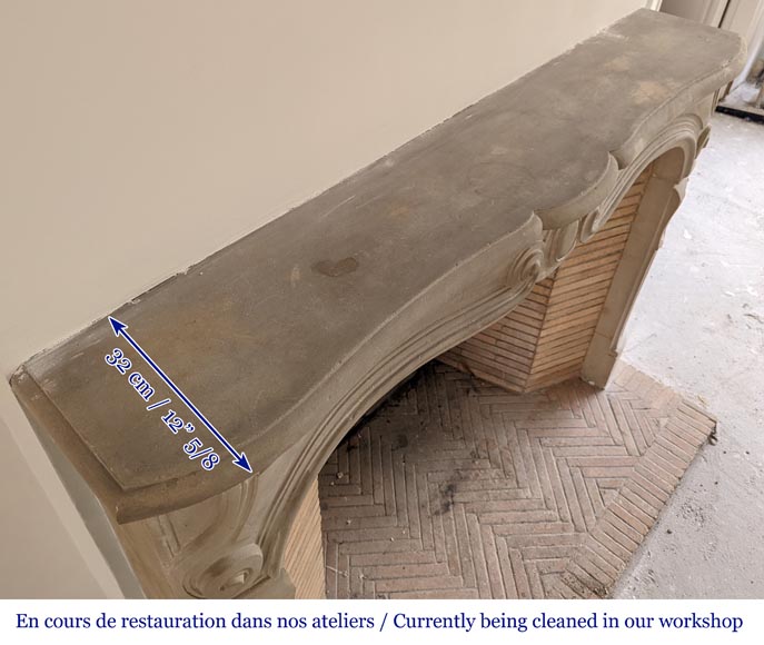 Grande cheminée de style Louis XV en pierre Grande cheminée de style Louis XV en pierre-9