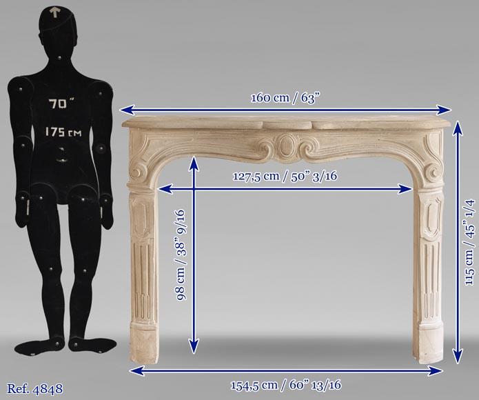 Grande cheminée de style Louis XV en pierre Grande cheminée de style Louis XV en pierre-10