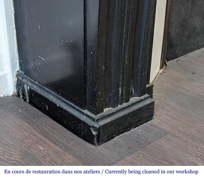 Cheminée Modillon en marbre Noir fin de Belgique Cheminée Modillon en marbre Noir fin de Belgique-4