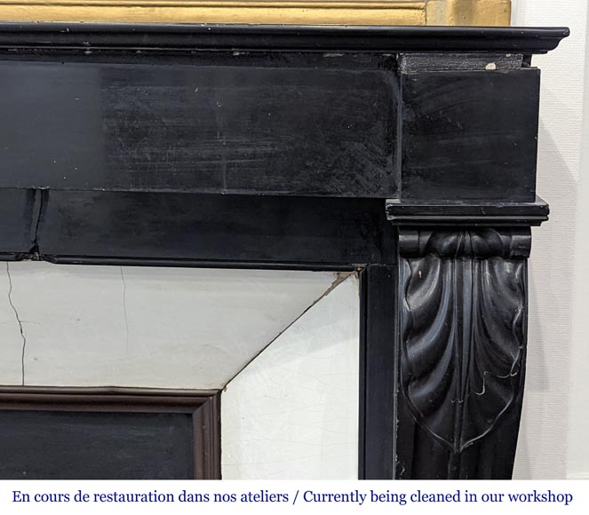 Cheminée Modillon en marbre Noir fin de Belgique Cheminée Modillon en marbre Noir fin de Belgique-6