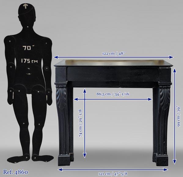 Cheminée Modillon en marbre Noir fin de Belgique Cheminée Modillon en marbre Noir fin de Belgique-9