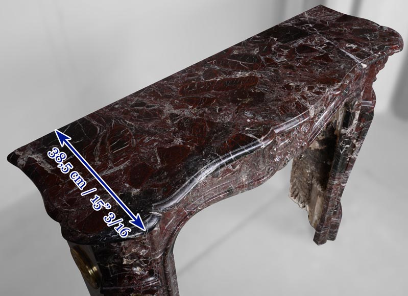 Cheminée de style Louis XV en marbre Levanto Rouge Cheminée de style Louis XV en marbre Levanto Rouge-9