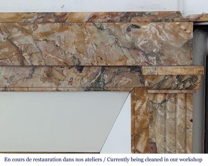 Petite Cheminée Art déco en Brèche de Médous Petite Cheminée Art déco en Brèche de Médous-6