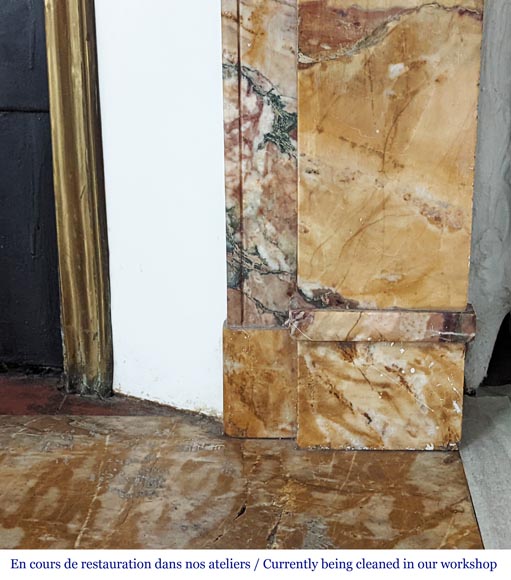 Petite Cheminée Art déco en Brèche de Médous Petite Cheminée Art déco en Brèche de Médous-7