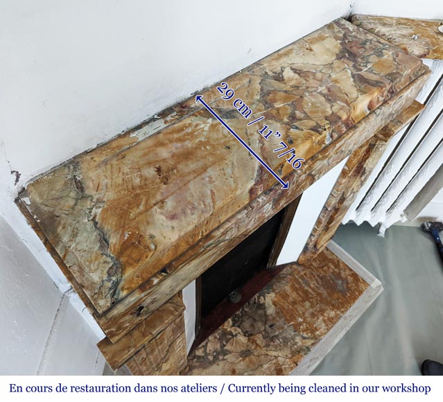 Petite Cheminée Art déco en Brèche de Médous Petite Cheminée Art déco en Brèche de Médous-9