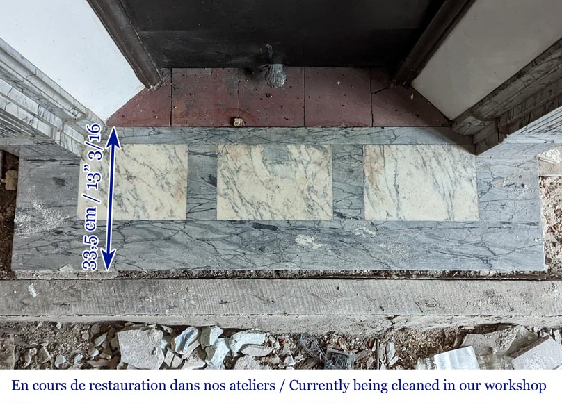 Petite cheminée de style Louis XVI en marbre Bleu Fleuri Petite cheminée de style Louis XVI en marbre Bleu Fleuri-8