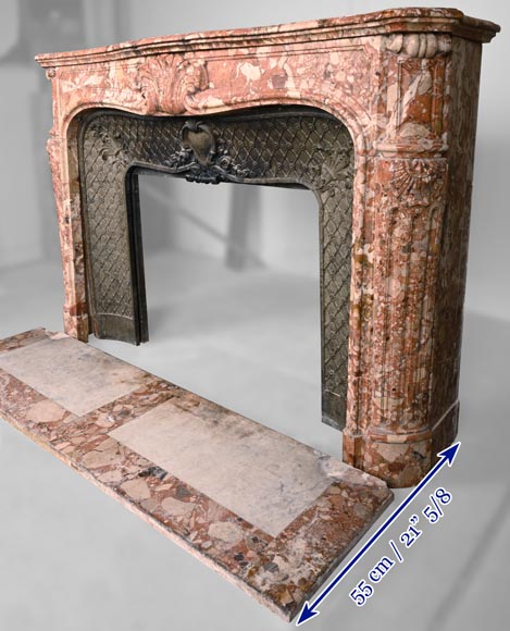 Cheminée de style Louis XV en brèche de Montmeyan Cheminée de style Louis XV en brèche de Montmeyan-7