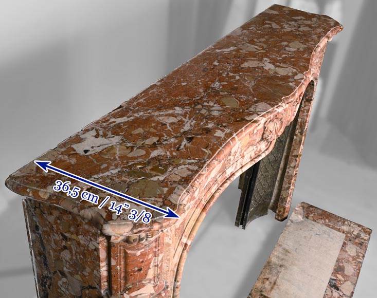 Cheminée de style Louis XV en brèche de Montmeyan Cheminée de style Louis XV en brèche de Montmeyan-13