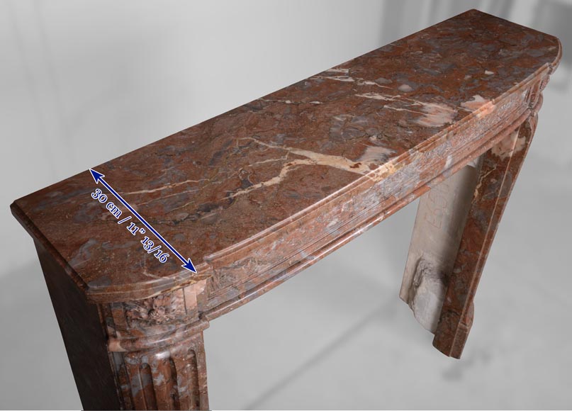 Cheminée d’époque Louis XVI en marbre Rouge Royal Cheminée d’époque Louis XVI en marbre Rouge Royal-10