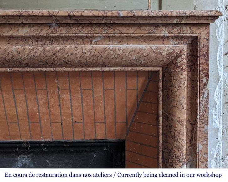 Cheminée de style Louis XIV en marbre griotte Cheminée de style Louis XIV en marbre griotte-6