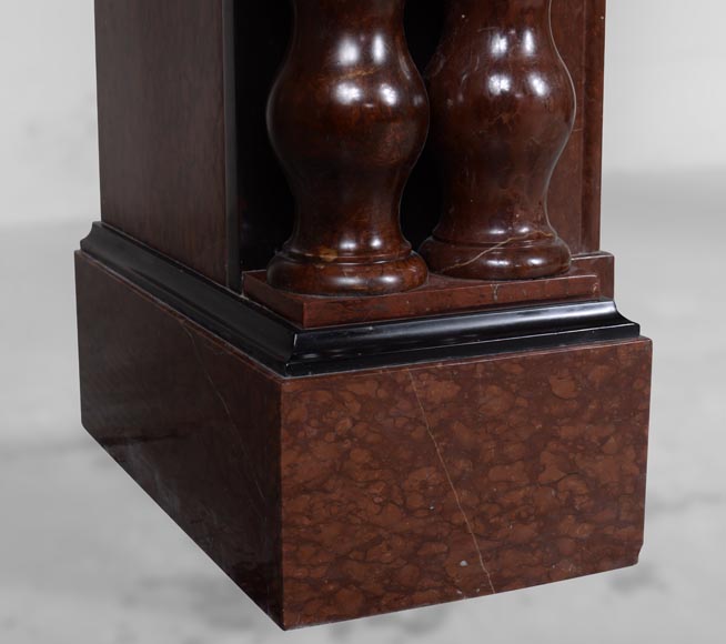 Cheminée de style Napoléon III en marbres rouges et noirs Cheminée de style Napoléon III en marbres rouges et noirs-5