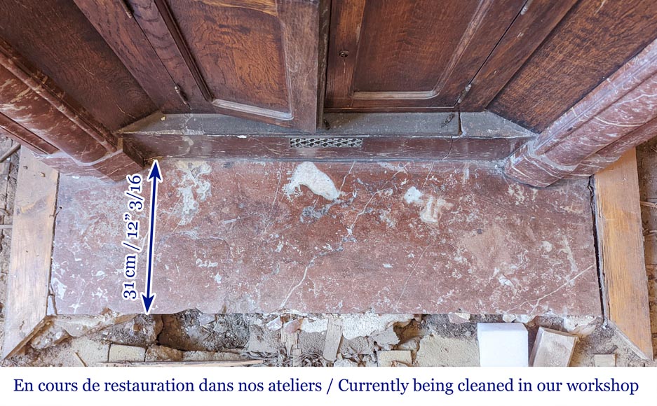 Cheminée de style Louis XIV en marbre Rouge du Nord Cheminée de style Louis XIV en marbre Rouge du Nord-8