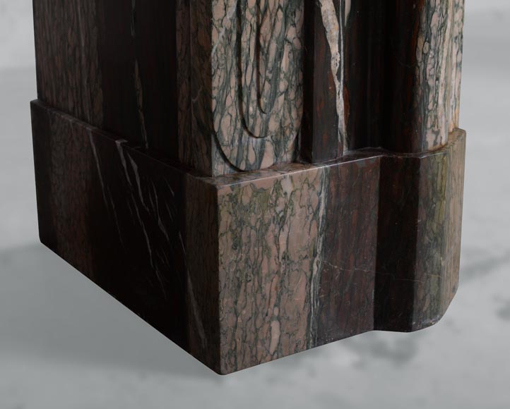 Cheminée de style Louis XIV en marbre Campan Cheminée de style Louis XIV en marbre Campan-5