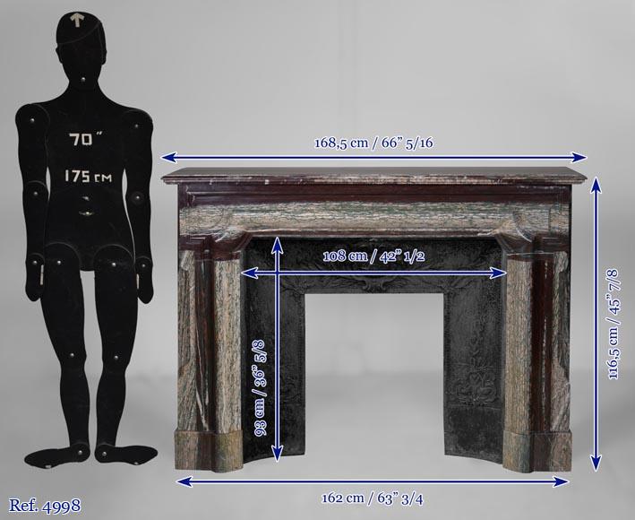 Cheminée de style Louis XIV en marbre Campan Cheminée de style Louis XIV en marbre Campan-11