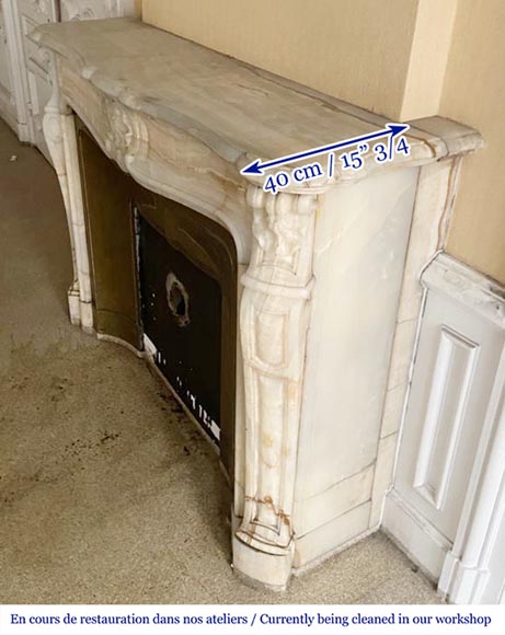 Cheminée de style Louis XIV en marbre Rouge du Nord Cheminée de style Louis XIV en marbre Rouge du Nord-4