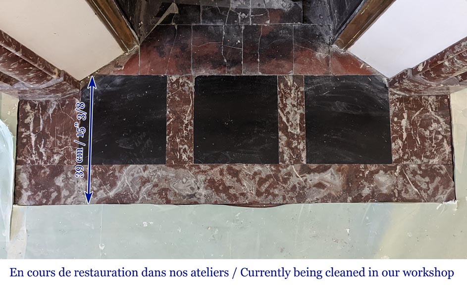 Cheminée de style Louis XIV en marbre Rouge du Nord Cheminée de style Louis XIV en marbre Rouge du Nord-8