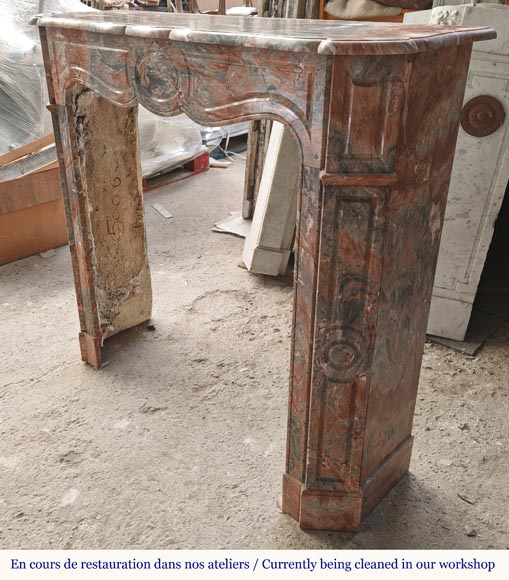 Cheminée de style Louis XV modèle Pompadour en marbre Enjugerais Cheminée de style Louis XV modèle Pompadour en marbre Enjugerais-5