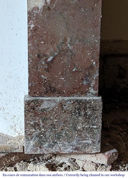 Cheminée de style Louis XVI en marbre Rouge du Nord Cheminée de style Louis XVI en marbre Rouge du Nord-7