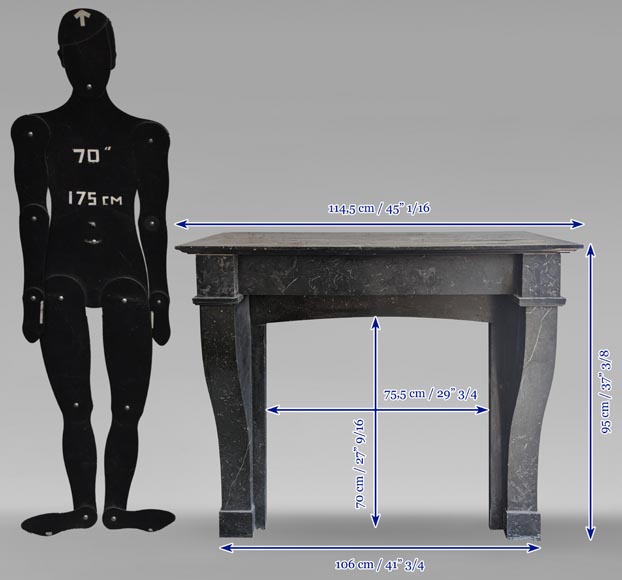 Cheminée de style Napoléon III en marbre Cheminée de style Napoléon III en marbre-9