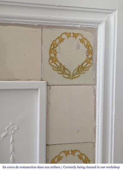 Cheminée de style Louis XVI en bois décorée d'une scène de mythologie Cheminée de style Louis XVI en bois décorée d'une scène de mythologie-10