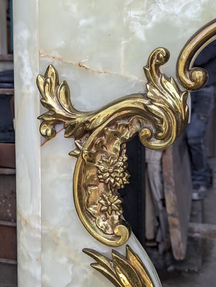 Cheminée décorative en onyx Cheminée décorative en onyx-5