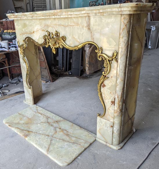 Cheminée décorative en onyx Cheminée décorative en onyx-7