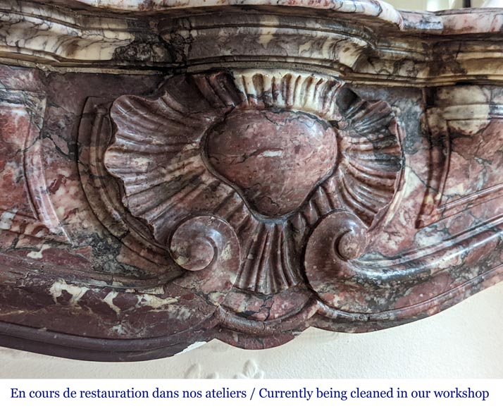 Cheminée de style Napoléon III en marbre Fleur de pêcher Cheminée de style Napoléon III en marbre Fleur de pêcher-2