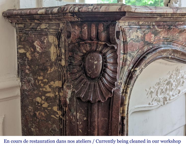 Cheminée de style Napoléon III en marbre Fleur de pêcher Cheminée de style Napoléon III en marbre Fleur de pêcher-5