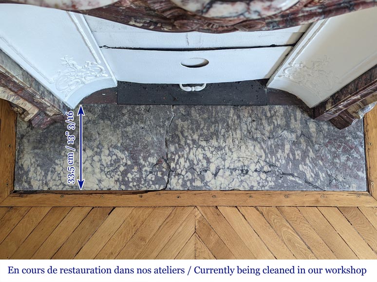 Cheminée de style Napoléon III en marbre Fleur de pêcher Cheminée de style Napoléon III en marbre Fleur de pêcher-13