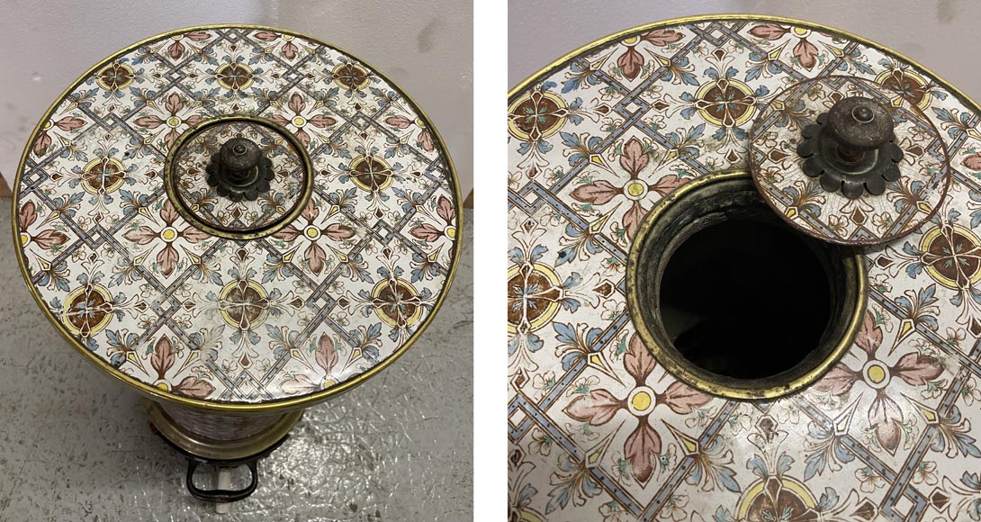 Poêle ancien polychrome Poêle ancien polychrome-3