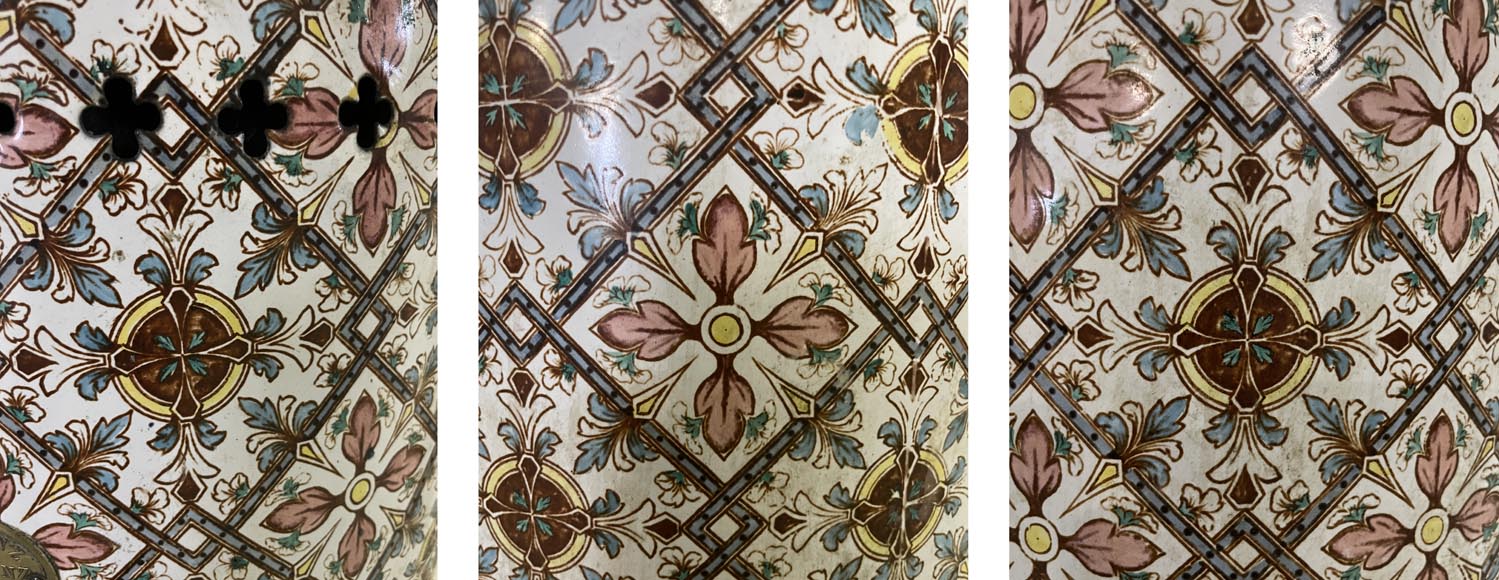 Poêle ancien polychrome Poêle ancien polychrome-4