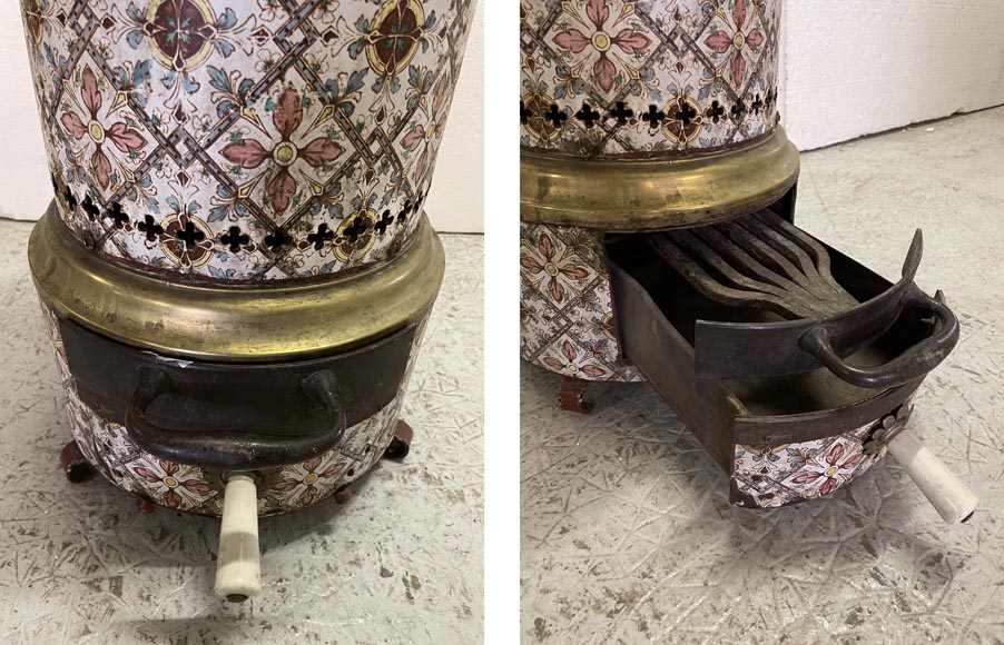 Poêle ancien polychrome Poêle ancien polychrome-8