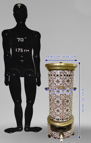 Poêle ancien polychrome Poêle ancien polychrome-10