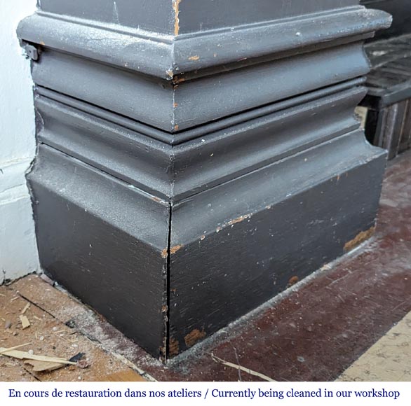 Cheminée de style Napoléon III en bois peint Cheminée de style Napoléon III en bois peint-5