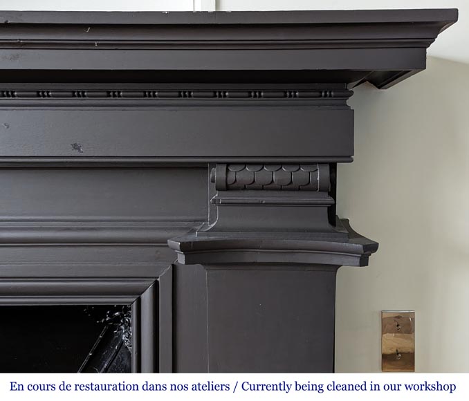 Cheminée de style Napoléon III en bois peint Cheminée de style Napoléon III en bois peint-8