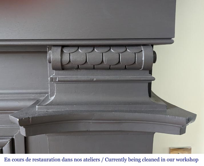 Cheminée de style Napoléon III en bois peint Cheminée de style Napoléon III en bois peint-9