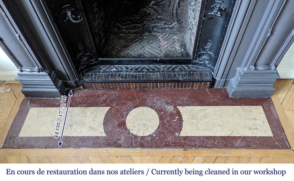 Cheminée de style Napoléon III en bois peint Cheminée de style Napoléon III en bois peint-12