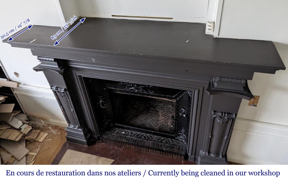 Cheminée de style Napoléon III en bois peint Cheminée de style Napoléon III en bois peint-13