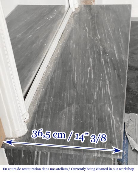 Cheminée de style Napoléon III modèle Capucine en marbre bleu Turquin Cheminée de style Napoléon III modèle Capucine en marbre bleu Turquin-6