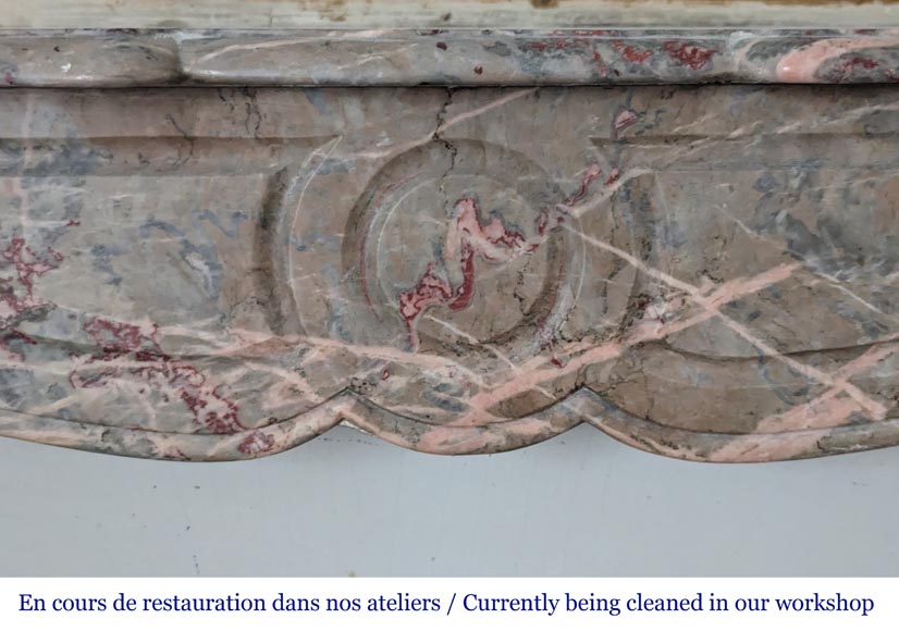 Cheminée de style Louis XV en marbre Enjugeraie Cheminée de style Louis XV en marbre Enjugeraie-1