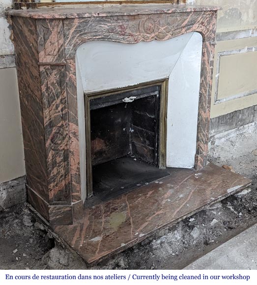 Cheminée de style Louis XV en marbre Enjugeraie Cheminée de style Louis XV en marbre Enjugeraie-2