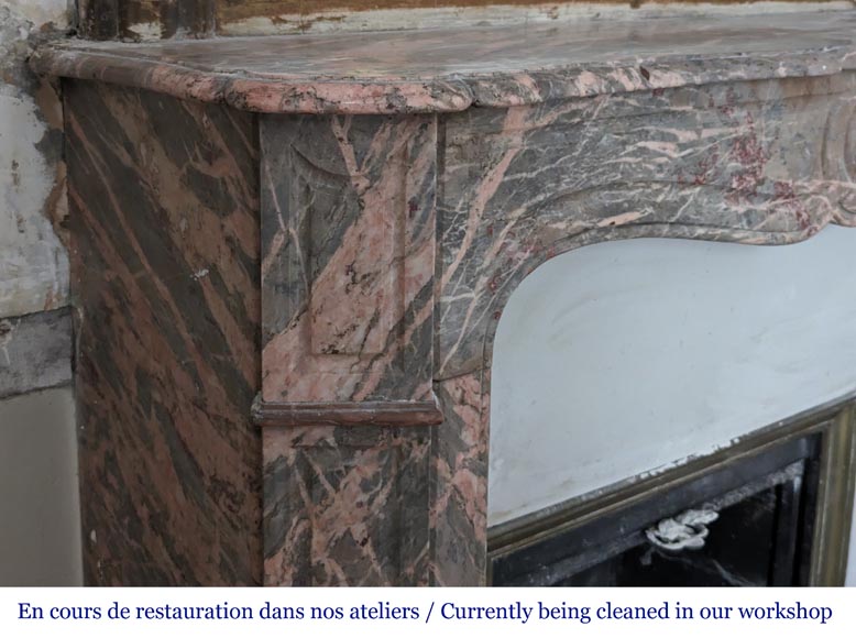 Cheminée de style Louis XV en marbre Enjugeraie Cheminée de style Louis XV en marbre Enjugeraie-3